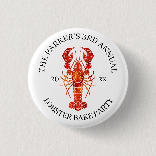 Red Tide | Lobster Bake Button (Vorderseite)