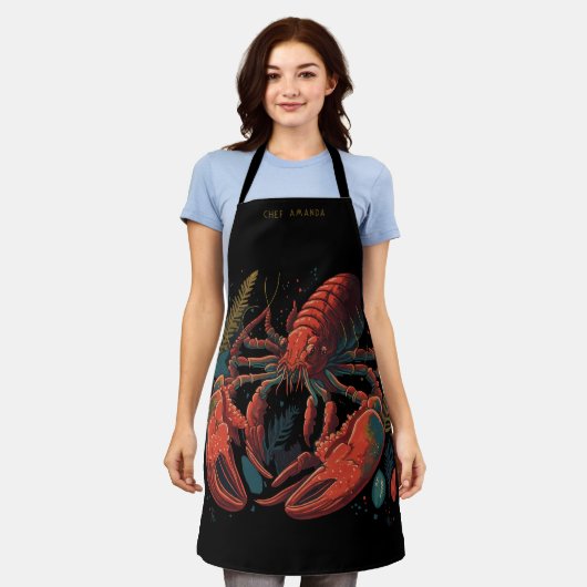 Red Tide Lobster | Koch Name Schürze (Getragen)