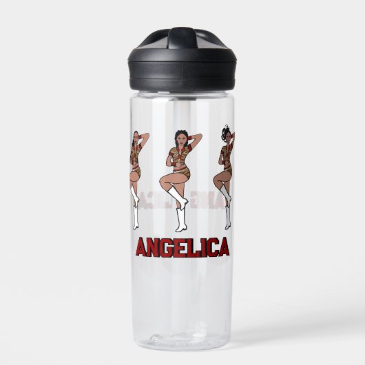 Red Tiger Dancer #1 Trinkflasche (Vorderseite)