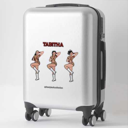 Red Tiger Dancer #2 Aufkleber (Koffer)