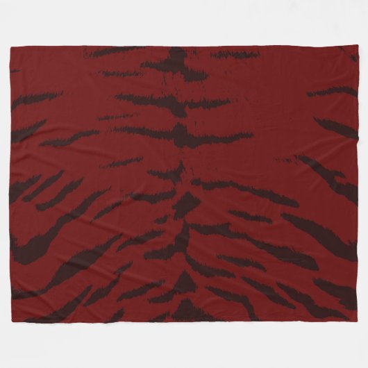 Red Tiger Digital Print Fleecedecke (Vorderseite (Horizontal))