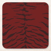 Red Tiger Digital Print Rechteckiger Pappuntersetzer (Vorderseite)