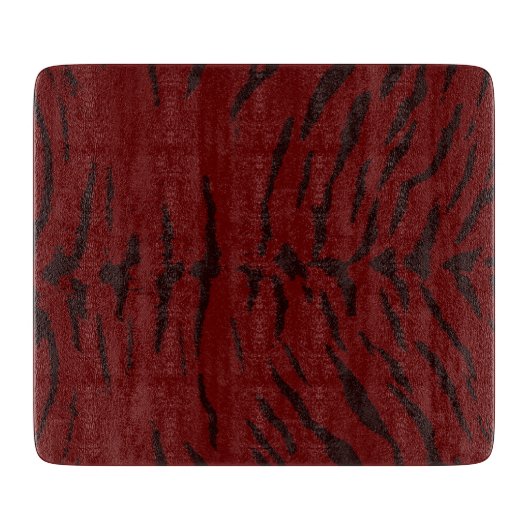 Red Tiger Digital Print Schneidebrett (Vorderseite)
