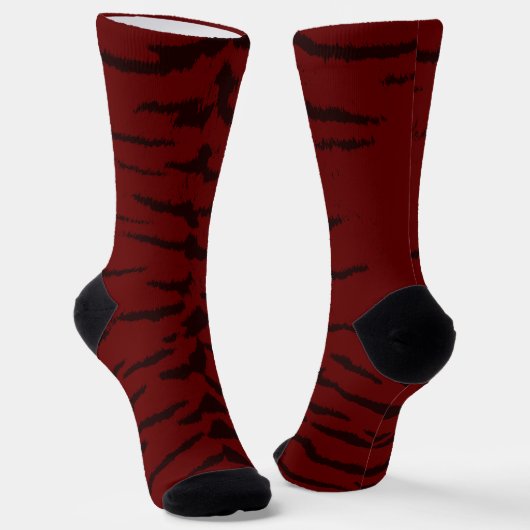 Red Tiger Digital Print Socken (Gewinkelt)