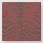 Red Tiger Digital Print Steinuntersetzer (Vorderseite)