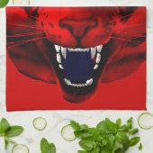 Red Tiger Geschirrtuch (Gefaltet)