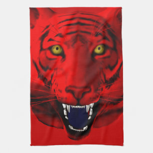Red Tiger Geschirrtuch