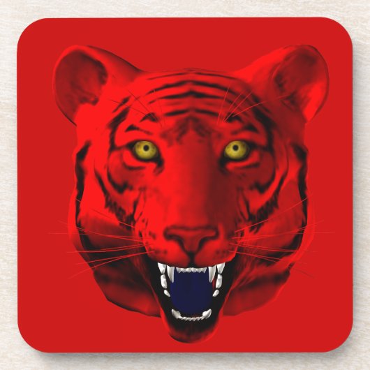 Red Tiger Getränkeuntersetzer (Vorderseite)