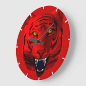 Red Tiger Große Wanduhr (Winkel)