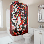 Red Tiger Head Duschvorhang (Beispiel)