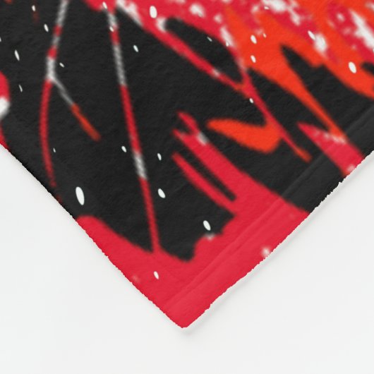 Red Tiger Head - Tiger Fleece Blanket (Ecke)