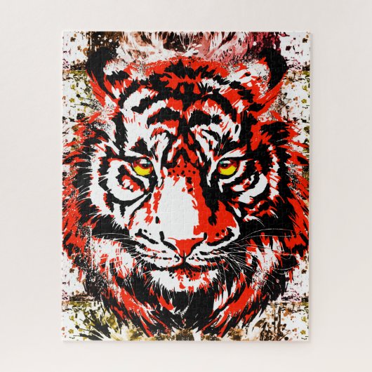 Red Tiger Head - Tiger Jigsaw Puzzle (Vertikal)