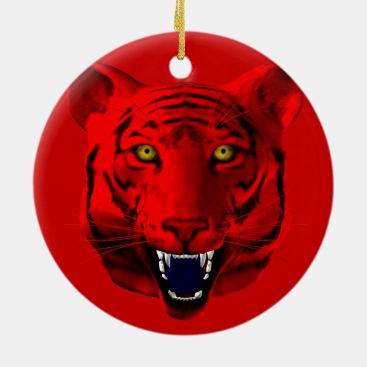 Red Tiger Keramikornament (Hinten)