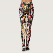 Red Tiger Leggings | Farbenfrohe Tigerfront (Rückseite)