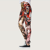 Red Tiger Leggings | Farbenfrohe Tigerfront (Links)