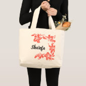Red Tiger Lilly Tote Bag Jumbo Stoffbeutel (Vorderseite (Produkt))