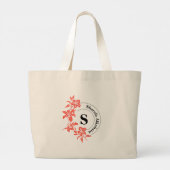 Red Tiger Lilly Tote Bag Jumbo Stoffbeutel (Rückseite)