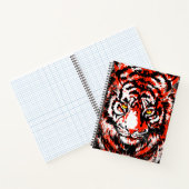 Red Tiger Notebook - Tiger Artwork - Wildlife Notizblock (Innenseite)
