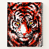 Red Tiger Notebook - Tiger Artwork - Wildlife Notizblock (Rückseite)