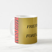Red Tiger Pattern Kaffeetasse (Vorderseite Links)