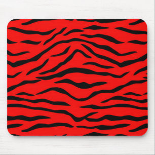 Red Tiger Pattern Mousepad
