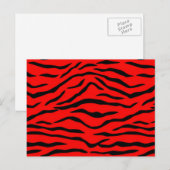 Red Tiger Pattern Postkarte (Vorne/Hinten)