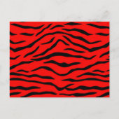 Red Tiger Pattern Postkarte (Vorderseite)