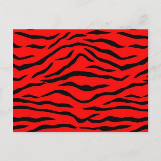 Red Tiger Pattern Postkarte (Vorderseite)