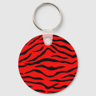 Red Tiger Pattern Schlüsselanhänger