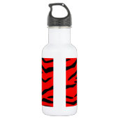 Red Tiger Pattern Trinkflasche (Rückseite)