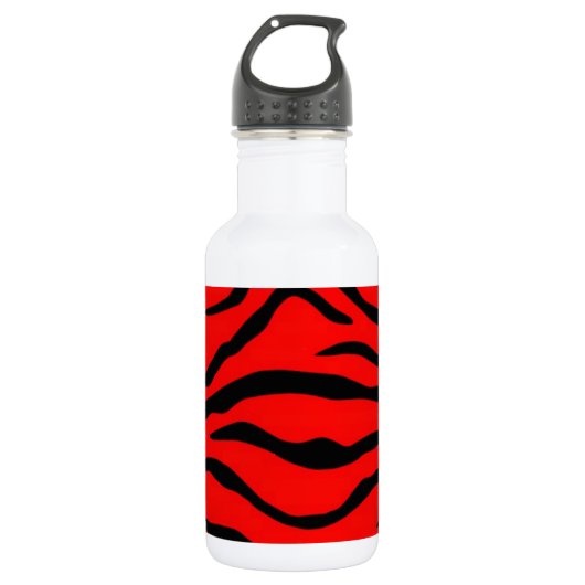 Red Tiger Pattern Trinkflasche (Vorderseite)