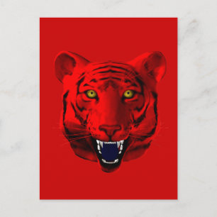 Red Tiger Postkarte