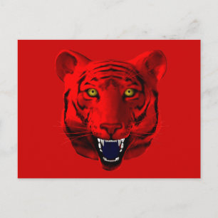 Red Tiger Postkarte
