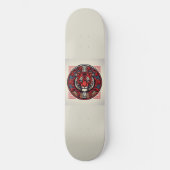 Red Tiger Square Skateboard (Vorderseite)