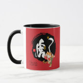 Red Tiger Symbol, Kung Fu Tiger, chinesisches Neuj Tasse (Links)