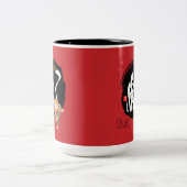 Red Tiger Symbol, Kung Fu Tiger, chinesisches Neuj Zweifarbige Tasse (Mittel)