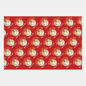 Red Tiger Wasserfarbe Chinesisch Neujahr 2022 Zodi Geschenkpapier Set (Vorderseite 2)