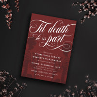 Red Til Death Do us Part Skeleton Goth Wedding