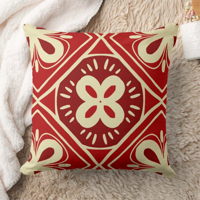 Red tile pattern kissen (Decke)