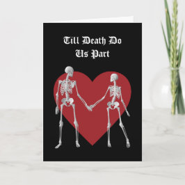 Red Till Death Do Us Part Valentine's Day Card Dankeskarte
