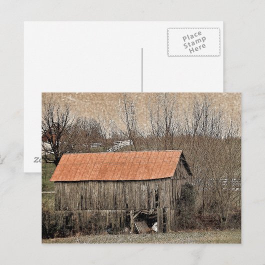 Red Tin Roof Postkarte (Vorne/Hinten)