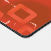 Red Tint Geometric Squares Desk Mat Schreibtischunterlage (Ecke)