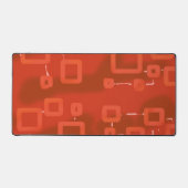 Red Tint Geometric Squares Desk Mat Schreibtischunterlage (Vorderseite)
