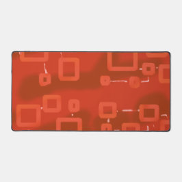Red Tint Geometric Squares Desk Mat Schreibtischunterlage