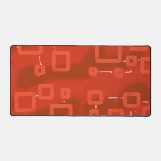 Red Tint Geometric Squares Desk Mat Schreibtischunterlage (Vorderseite)