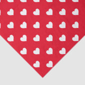 Red Tiny Hearts Valentines Pattern Seidenpapier (Detail)