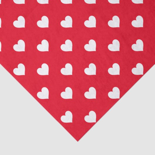 Red Tiny Hearts Valentines Pattern Seidenpapier (Detail)