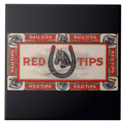 Red Tips Zigarrenlabel Fliese (Vorderseite)