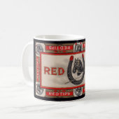 Red Tips Zigarrenlabel print Kaffeetasse (Vorderseite Links)