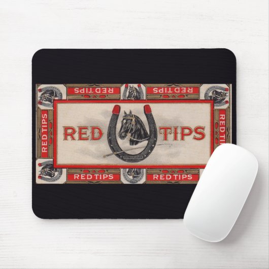 Red Tips Zigarrenlabel print Mousepad (Mit Mouse)